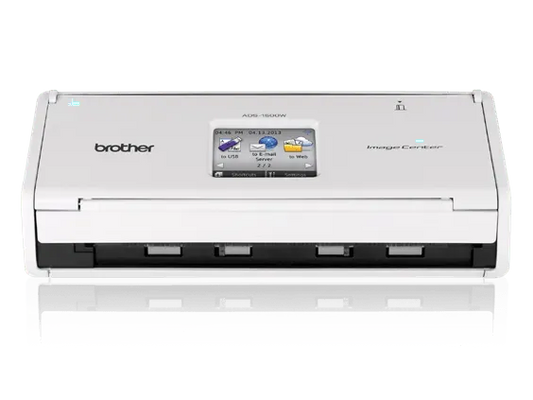 Brother ADS1500W Wireless Duplex Compact Color Desktop Scanner with Touchscreen