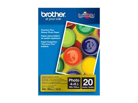 Brother Genuine 4-by-6-inch Glossy Photo Paper (20 sheets)