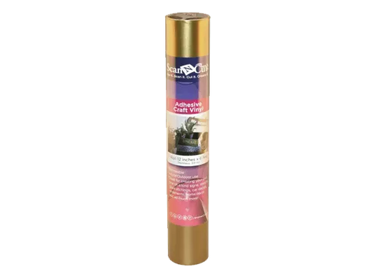 Brother CAVINYLGD Gold Adhesive Craft Vinyl, 6 ft Roll