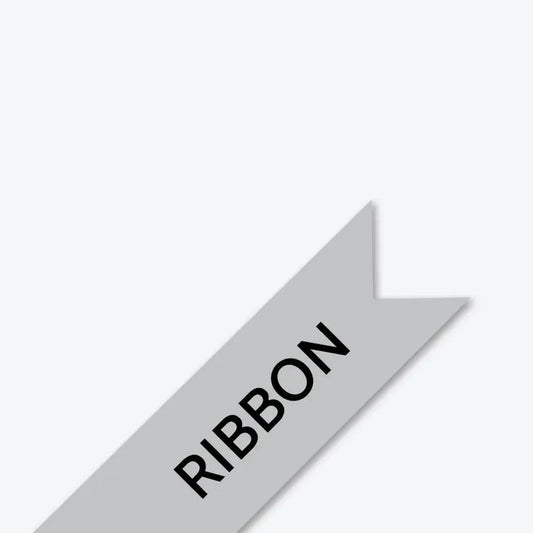 P-touch Embellish Black Print on Silver Satin Ribbon 12mm (~1/2") x 4m