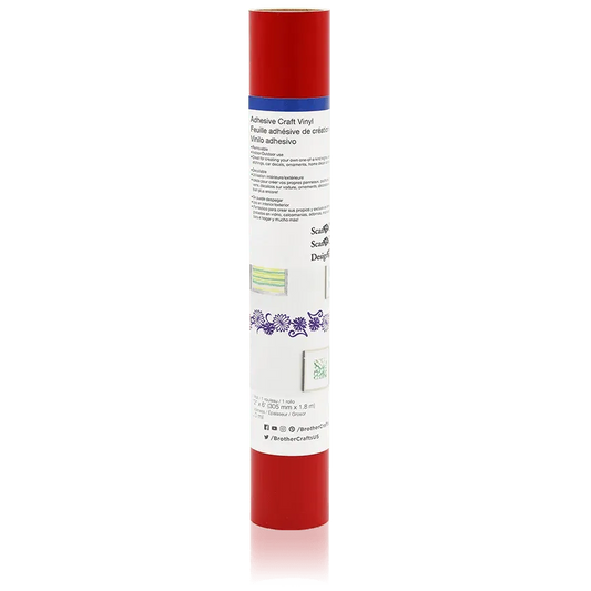 Brother CAVINYLDKR Dark Red Adhesive Craft Vinyl Roll