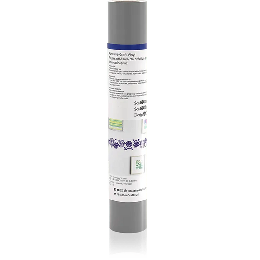 Brother CAVINYLGRA Gray Adhesive Craft Vinyl, 6 ft Roll