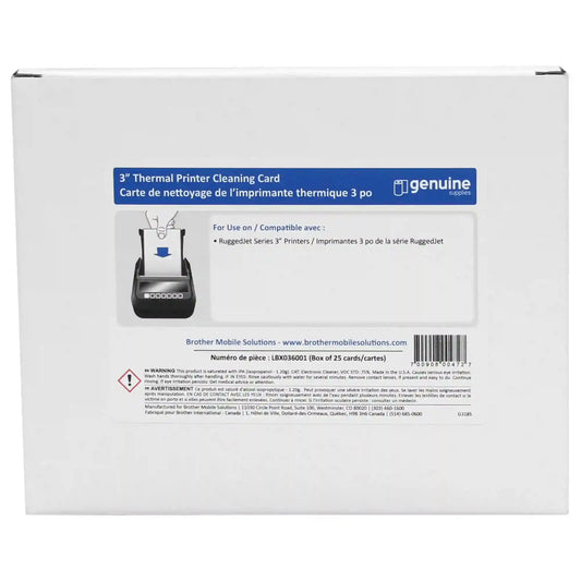 Brother LBX036001 Cleaning Card for RuggedJet 3