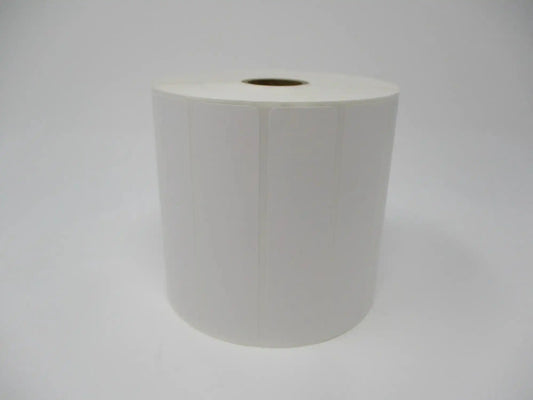 Multipurpose Thermal Transfer Premium Paper Label (for Wax and Wax/Resin Ribbons), 4” x 1”, White, Gap, 1” Core, 5” OD, 2,300 Labels/Roll, 4 Rolls/Case