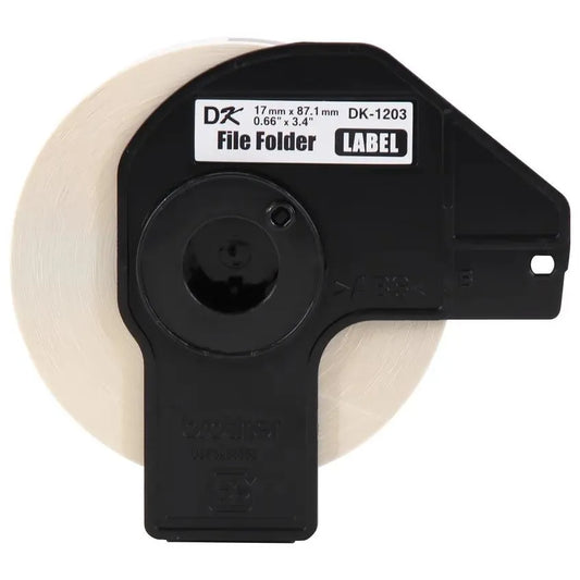 0.66 in x 3.4 in (17 mm x 87.1 mm) File Folder Labels (300 White Paper Labels)