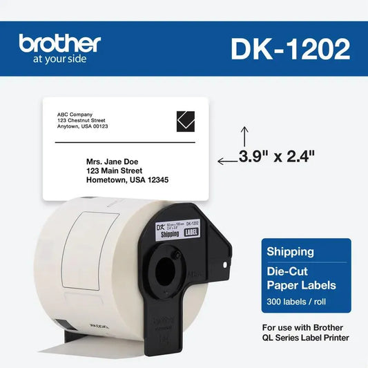 2.4 in x 3.9 in (62 mm x 100 mm) Shipping White Paper Labels (300 Labels)