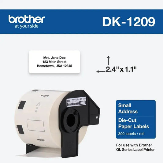 1.1 in x 2.4 in (28.9 mm x 62 mm) Small Address White Paper Labels (800 Labels)