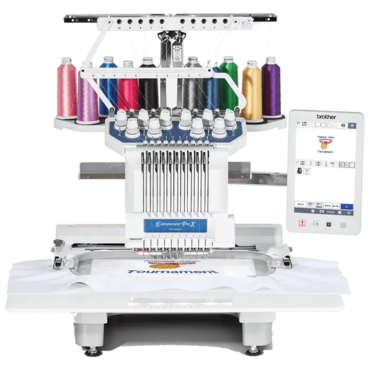 Brother PR1055X Multi-Needle Embroidery Machine with 10-Needle Performance