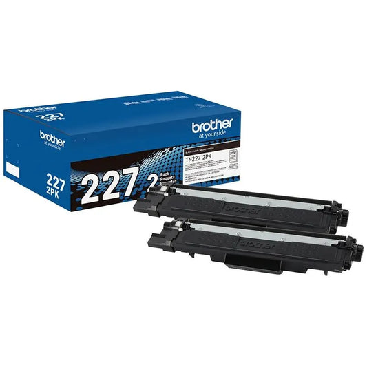 Brother Genuine TN2272PK High-Yield Black Twin Pack Toner Cartridges