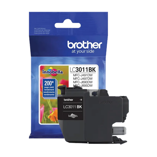 Brother Genuine LC3011BK3BUND Standard-yield LC3011BK Black Ink Bundle