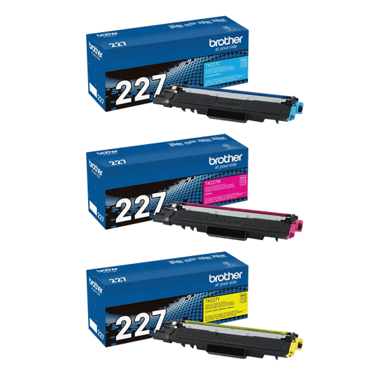 Brother Genuine TN227CLRBUND High-yield TN227 Color Toner Bundle