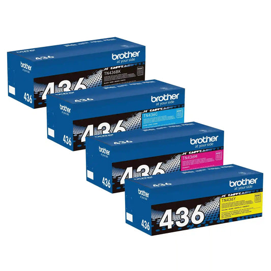 Brother Genuine TN4364PKBUND Super High Yield TN436 4PK Toner Bundle