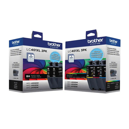 Brother Genuine LC401XL5PKSBUND High Yield LC401XL 5PK Ink Bundle