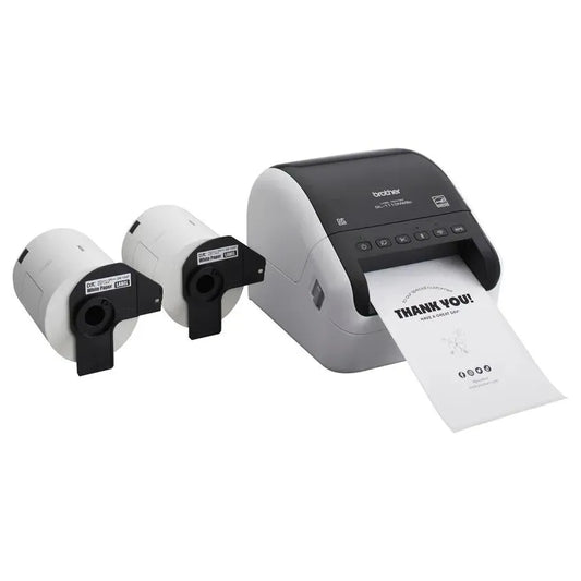 Brother QL-1110NWBCV2 Wide-Format Thermal Label Printer Bundle with 2 rolls Label Tapes