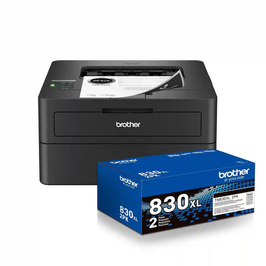 Brother HL-L2460DW Wireless Compact Monochrome Laser Printer with 2 Pack Toner Bundle