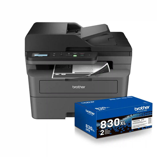 Brother DCP-L2640DW Monochrome Laser Multi-Function Printer with TN830XL 2PK Toner Bundle