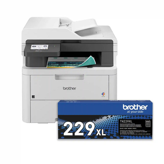 Brother MFC-L3720C229XLBKBD Color Laser All-in-One Printer with Black Toner Cartridge