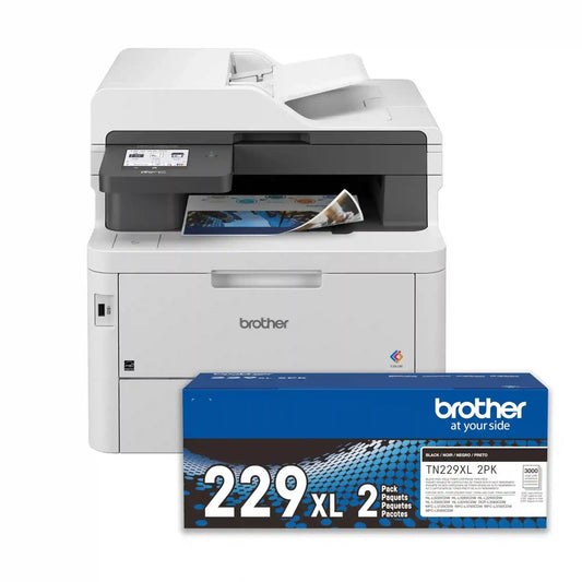 Brother MFC-L3780C229XL2PBD Color Laser All-in-One Printer with TN229XL 2PK Toner Bundle