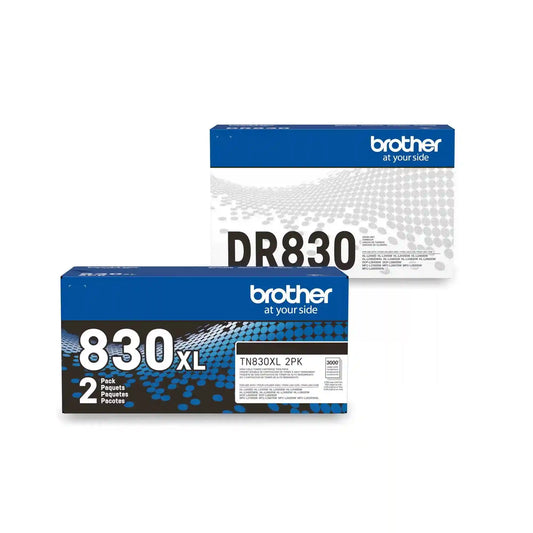 Brother DR830 and TN830XL High Yield Toner and Drum Bundle