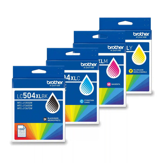 Brother LC504XL 4-Pack High Yield Ink Bundle