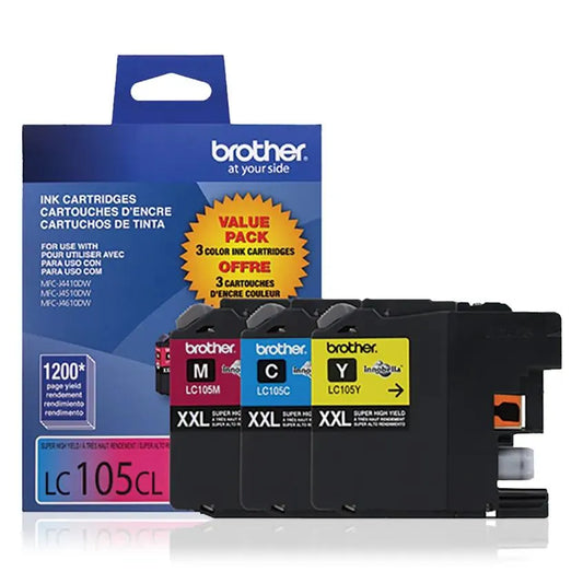 Brother Genuine LC1053PKS Super High-yield 3 pack color Ink Cartridges