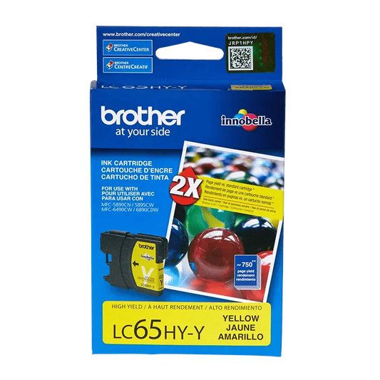Brother Genuine LC65HYY High-yield Yellow Ink Cartridge