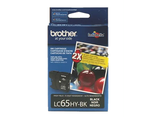 Brother Genuine LC65HYBK High-yield Black Ink Cartridge
