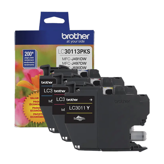 Brother Genuine LC30113PKS Standard-yield 3 pack color Ink Cartridges