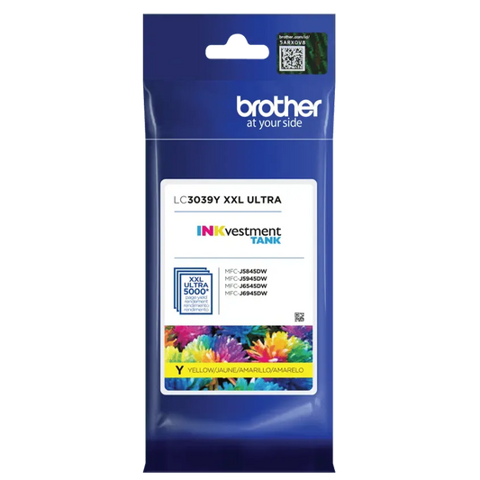 Brother Genuine LC3039Y INKvestment Ultra High-yield Yellow Ink Cartridge