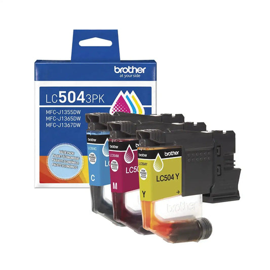 Brother Genuine LC5043PKS Standard Yield Cyan, Magenta, and Yellow Ink Cartridge