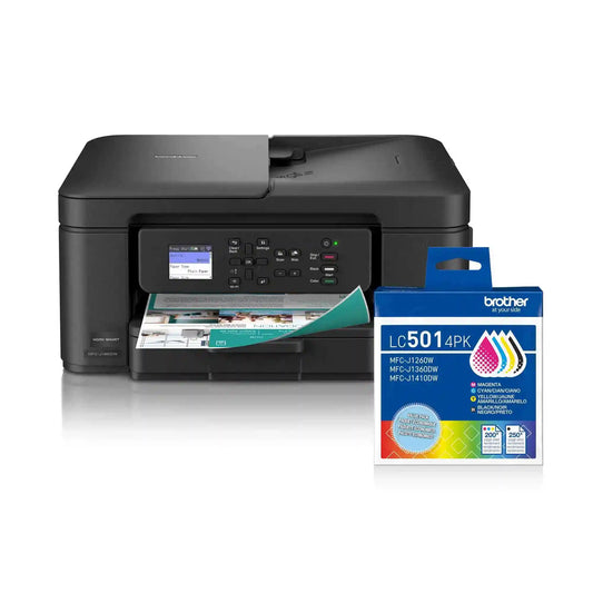 Brother MFC-J1360DW Wireless Color Inkjet All-in-One Printer Bundle