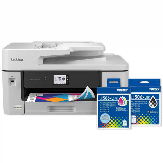 Brother MFC-J6560DW Wireless INKvestment Color Inkjet All-in-One Printer and LC506XL Ink Bundle