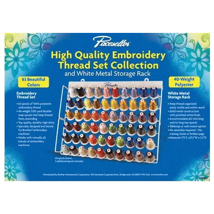 Brother ETKS63 High Quality Embroidery Thread Set Collection