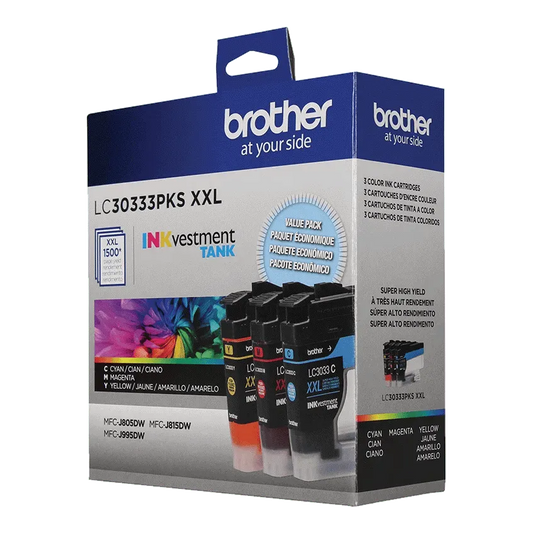 Brother Genuine LC30333PKS INKvestment Super High-yield 3 pack color Ink Cartridges