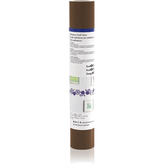 Brother CAVINYLBRN Brown Adhesive Craft Vinyl, 6 ft Roll