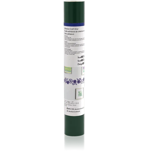 Brother CAVINYLHGR Hunter Green Adhesive Craft Vinyl, 6 ft Roll