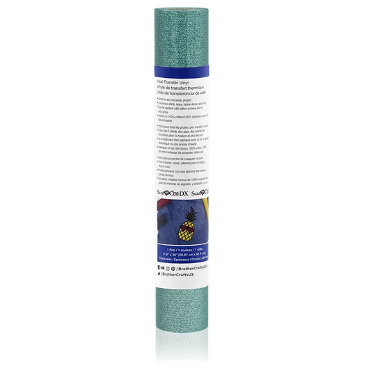 Brother CAHTVJDG ScanNCut Jade Iron-On Glitter, 3 ft Roll