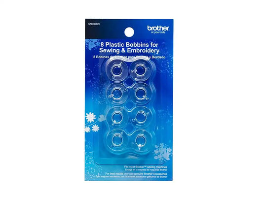 Brother SABOBBIN Plastic Bobbins for Sewing & Embroidery (8 Pieces)