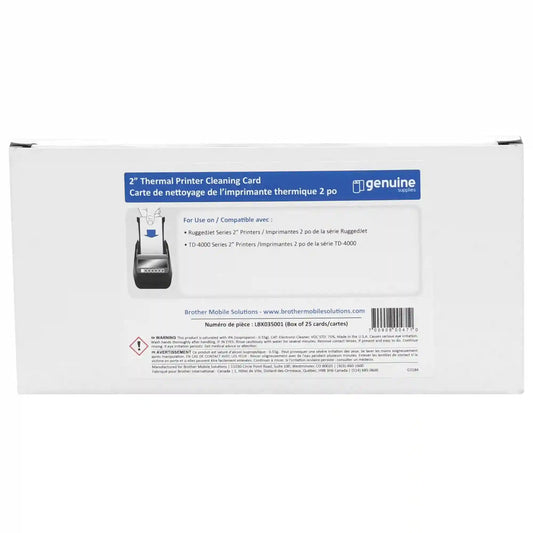 Brother LBX035001 Cleaning Card for RuggedJet 2 and TD-2