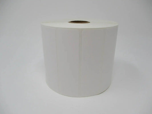 Multipurpose Thermal Transfer Premium Paper Label (for Wax and Wax/Resin Ribbons), 3.5” x 1”, White, Gap, 1” Core, 5” OD, 2,300 Labels/Roll, 4 Rolls/Case