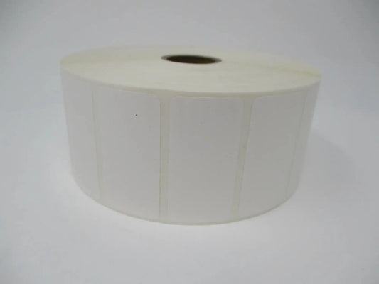 Multipurpose Thermal Transfer Synthetic (Polypropylene) Label (for Wax and Wax/Resin Ribbons), 2” x 1”, White, Gap, 1” Core, 5” OD, 2,750 Labels/Roll, 4 Rolls/Case