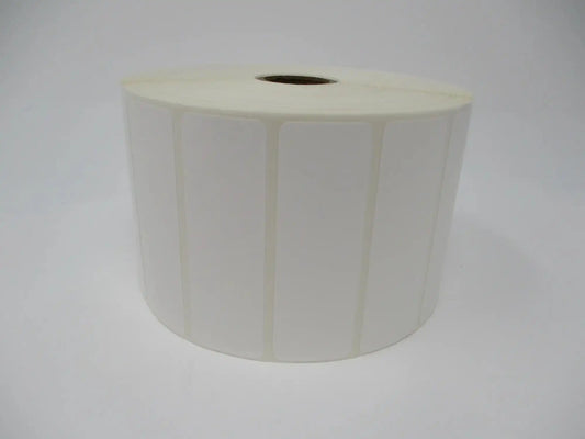 Multipurpose Thermal Transfer Synthetic (Polypropylene) Label (for Wax and Wax/Resin Ribbons), 3” x 1”, White, Gap, 1” Core, 5” OD, 2,750 Labels/Roll, 4 Rolls/Case