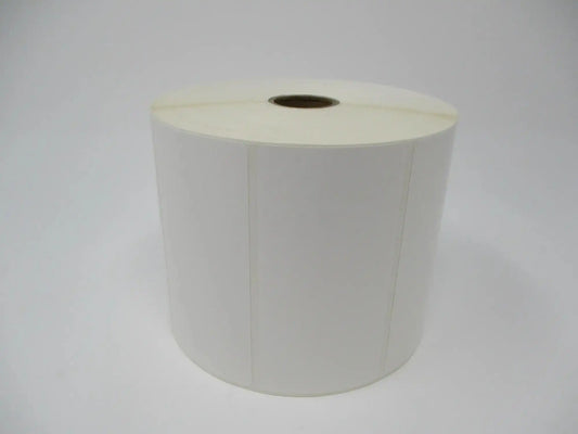 Multipurpose Thermal Transfer Synthetic (Polypropylene) Label (for Wax and Wax/Resin Ribbons), 4” x 2”, White, Gap, 1” Core, 5” OD, 1,455 Labels/Roll, 4 Rolls/Case