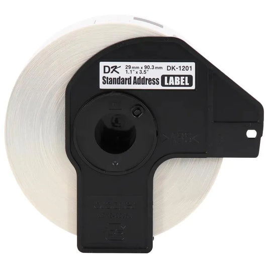 Brother Genuine DK-12013PK Die-Cut Standard Address Labels – Long Lasting Reliability, Die-Cut Standard Address Paper Labels, 1.14” x 3.5” Individual Label Size, 400 Labels per Roll, (3) Rolls per Box