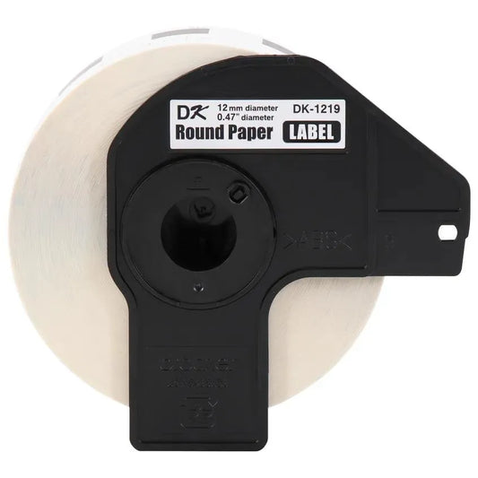 0.47 in diameter (12 mm diameter) Round White Paper Labels (1,200 Labels)