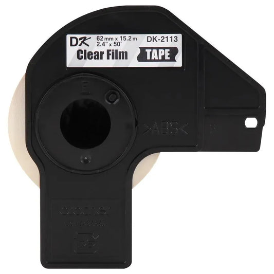 2.4 in x 50 ft (62 mm x 15.2 m) Black on Clear Continuous Length Film Tape