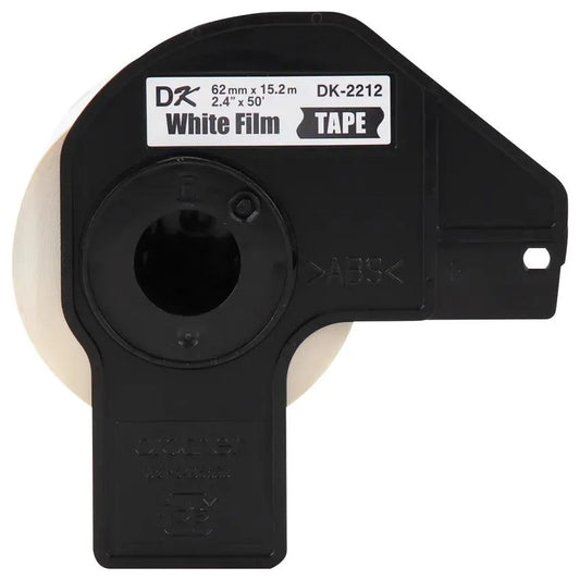 2.4 in x 50 ft (62 mm x 15.2 m) Black on White Continuous Length Film Tape