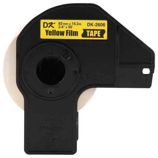 2.4 in x 50 ft (62 mm x 15.2 m) Black on Yellow Continuous Length Film Tape