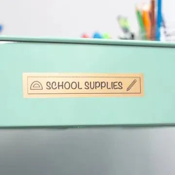 Black Print on Premium Matte Gold Laminated Tape for P-touch Label Maker, 24mm (0.94”) wide x 8m (26.2’) long