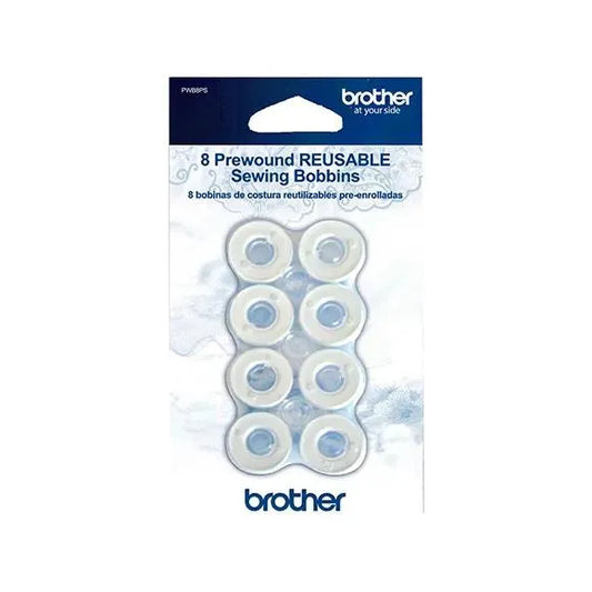 Brother PWB8PS 8 Piece Prewound White Sewing Bobbins